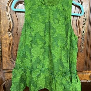 Maeve Green Floral Textured Top